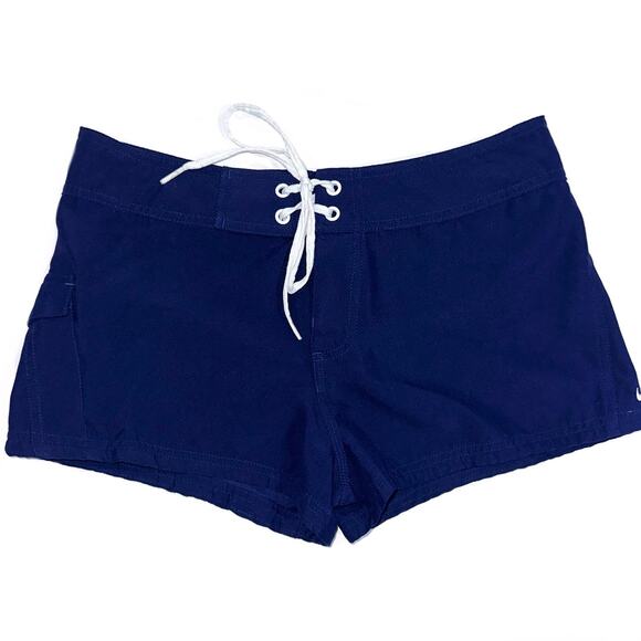 Nike Women’s Y2K Navy Blue Swim Board Shorts 2” Inseam Size Small - Picture 1 of 15